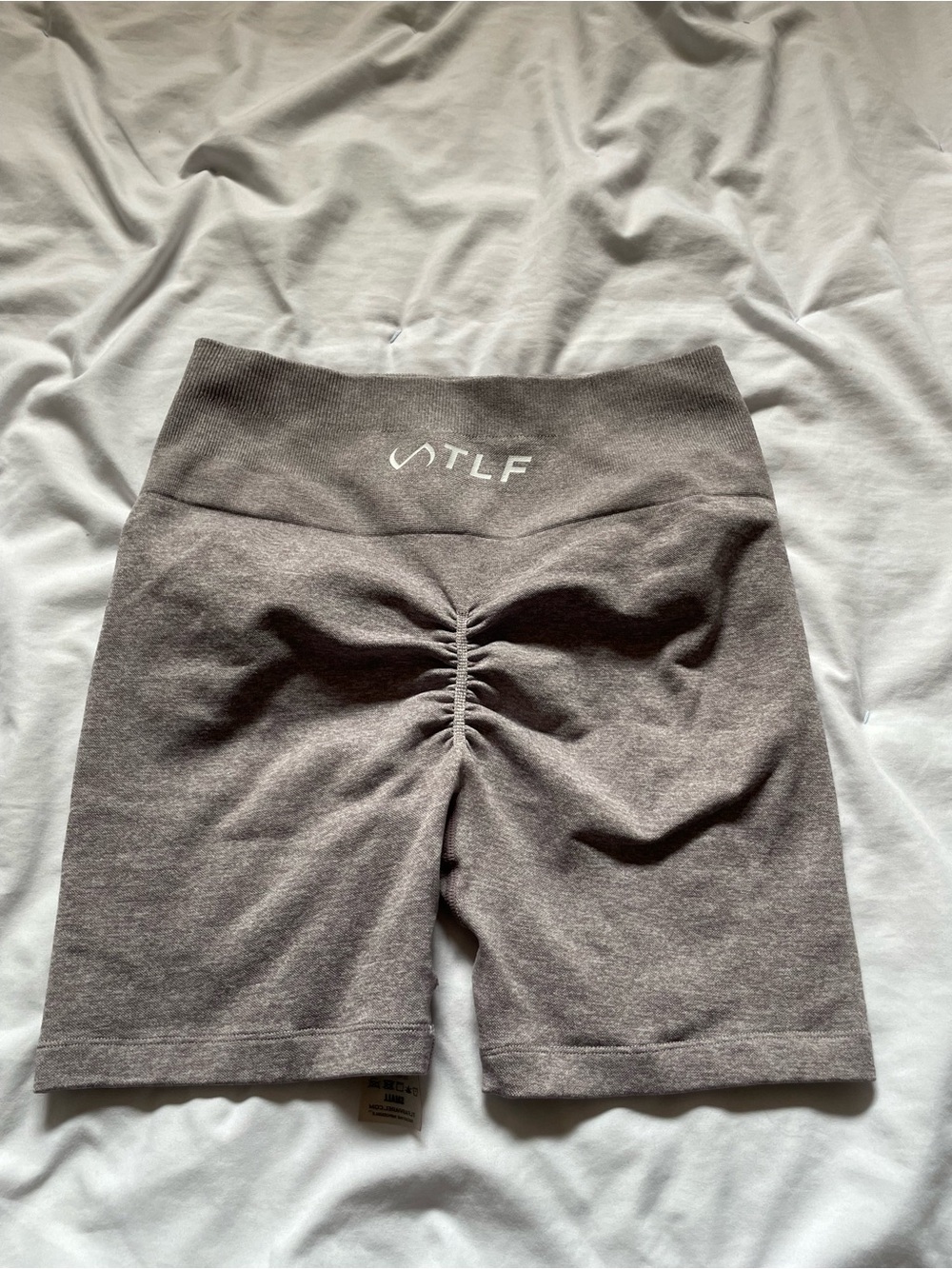 TLF High-Waist Scrunch Bike Shorts - Charcoal Gray